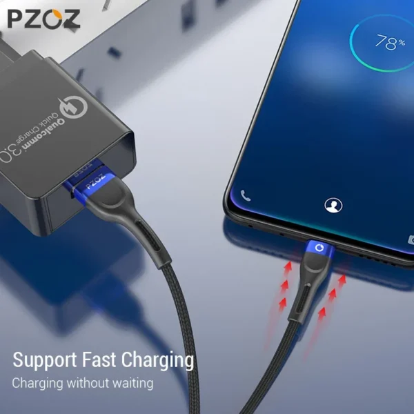 PZOZ Micro USB Cable Fast Charging Data Cord 2M 3M For Samsung S7 Xiaomi Redmi Note 5 Pro Android Mobile Phone MicroUSB Charger - Image 2