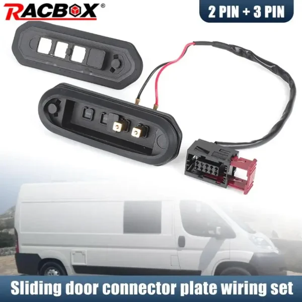 1373238080 Sliding Door Contact Switch Plate Wiring Set 2 PIN+3 PIN for Fiat Ducato III Citroen Jumper Peugeot Boxer 2006-2023