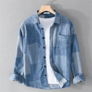 Spring men's long sleeve shirts fashion cotton soft denim shirts jacket man Autumn men clothing Tops mens casual shirt