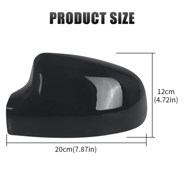 Car Side Wing Rear View Mirror Cover Cap for Renault Dacia Duster 1 Sandero 2 Logan 2 2012-2022 Replacement Glossy Black/White - Image 2