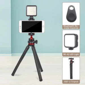 XILETU XBT2 Travel Flexible Octopus Tripod for Smartphone DSLR SLR Vlog Tripod for Camera Gopro Portable 2 in 1 Tripod Stand<span> - </span>XBT2RemoteWL62