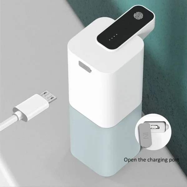 ⁦موزع الصابون الاستقرائي الأوتوماتيكي 400 مل USB رغوة قابلة للشحن/جل/رذاذ موزع الصابون بدون لمس للحمام والمكتب والمطبخ⁩ - الصورة ⁦2⁩