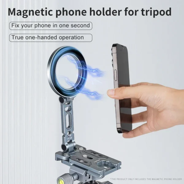 XILETU MagSafe Magnetic Phone Holder Foldable Camera Phone Tripod Stand for iPhone 15 14 13 12 Selfie Stick Desktop Stand - Image 2