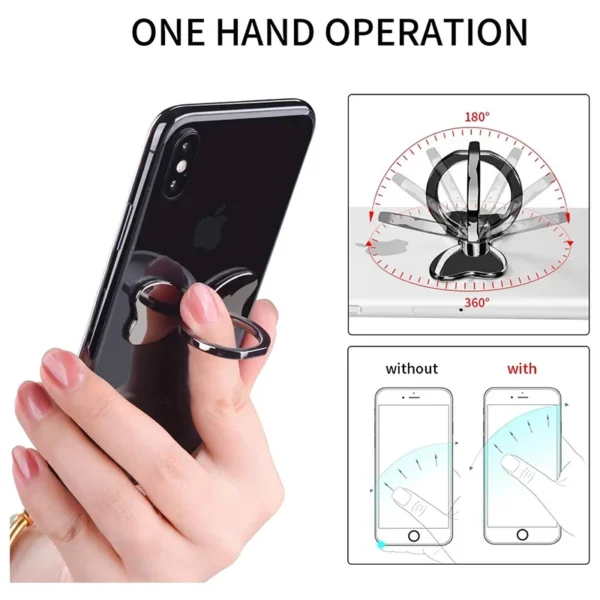 PZOZ Finger Ring Holder for iPhone xiaomi holder portable removable grip stand metal mobile phone socket holder Finger Ring - Image 5