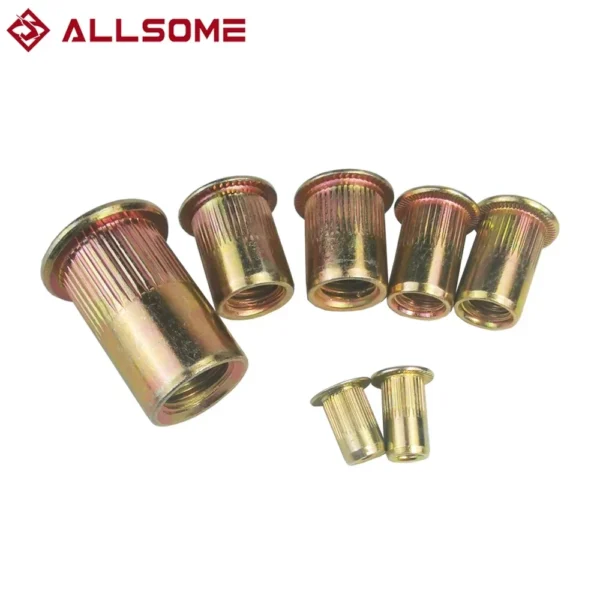 Carbon Steel Rivet Nuts Flat Head Rivet Nuts Flat Head Insert Nut Threaded Rivet Nut M3 M4 M5 M6 M8 M10