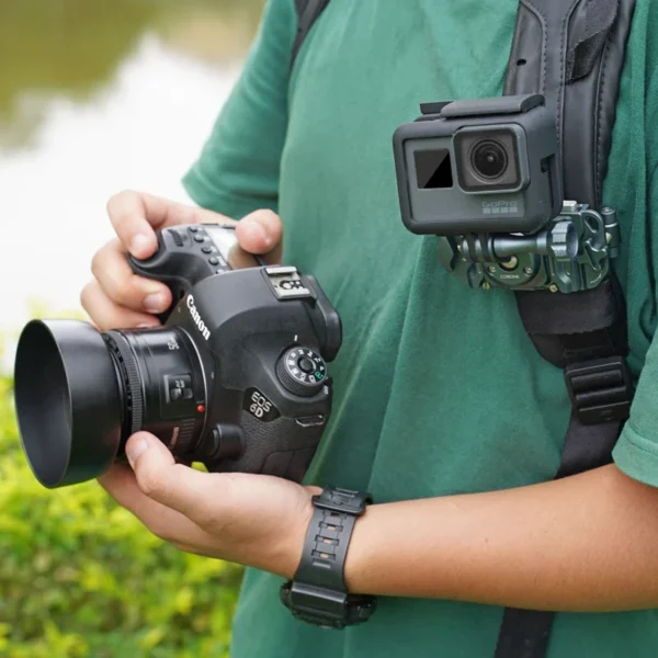 ⁦XILETU Sports Camera Quick Release Plate for DJI Action3/4 GoPro Insta360 Accessories Arca Tripod Head Magnetic Phone Holder⁩ - الصورة ⁦3⁩