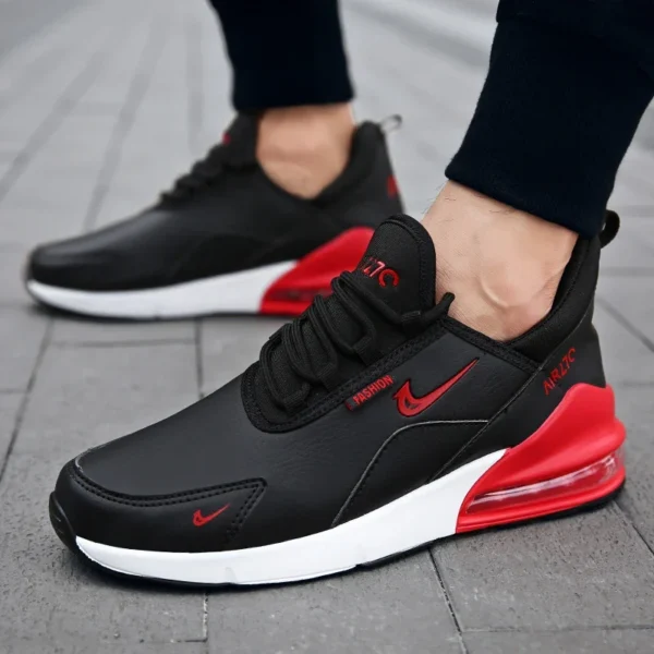 ⁦Leather Running Shoes for Men Casual Sports Sneakers Original Walking Jogging Air Cushion Male Trainers 2025 Big Size 45 46 47⁩ - الصورة ⁦3⁩