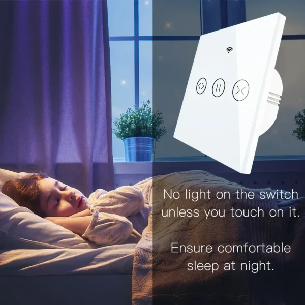 ⁦MOES WiFi الذكية الستار أعمى التبديل للكهرباء بمحركات تويا الستار الأسطوانة مصراع اليكسا صدى جوجل المنزل التحكم الصوتي⁩ - الصورة ⁦2⁩
