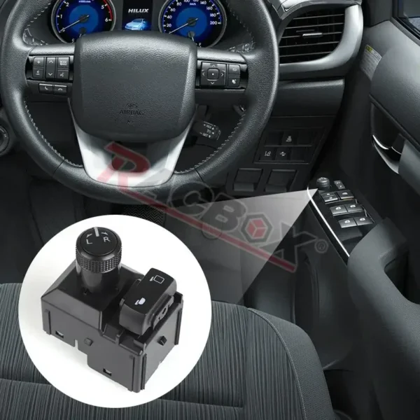 183712 Folding Wing Rearview Mirror Master View Adjustment Switch Knob Right For Toyota Hilux Revo 2016 2017 2018 2019 2020 RHD - Image 6