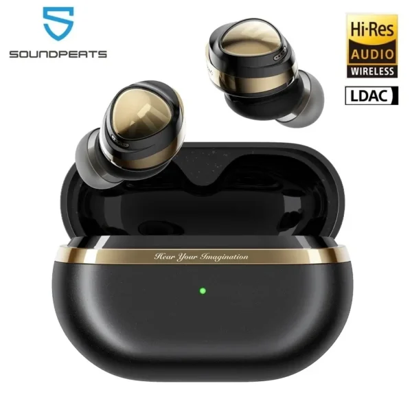 سماعات أذن Soundpeats Opera 05 لاسلكية عالية الدقة LDAC Hybrid ANC بلوتوث V5.3 مع صوت ستيريو هاي فاي صوت ENC ميكروفونات مزدوجة