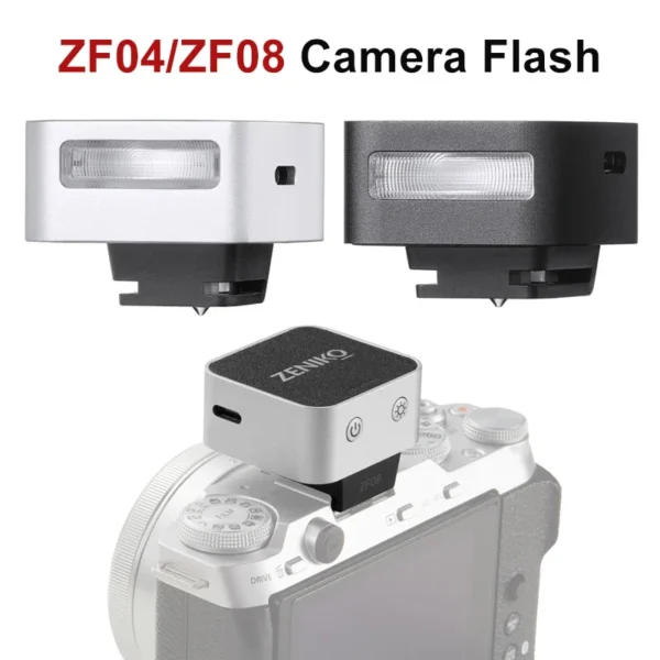 ZENIKO ZF04 ZF08 فلاش ريترو صغير عالمي الحذاء الساخن كاميرا ضوء فلاش ل فوجي XT5 X100 XM5 سوني ZVE10 A7M4 نيكون Z30 كانون R8