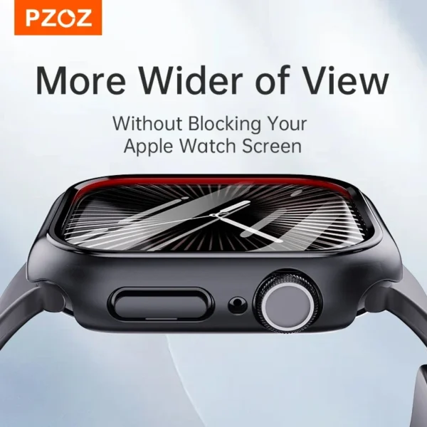 PZOZ Protective Screen Protector For Apple Watch S10 4 3 2 46mm 44mm 42mm 40mm Case Cover Full Protective Screen Protector Case - Image 3