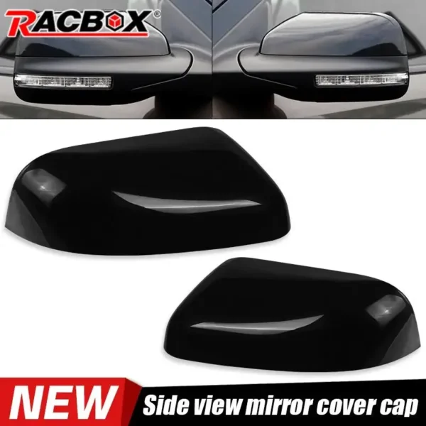Left Right Side Rearview Mirror Cover Cap Black for Ford Explorer American Model 2016 2017 2018 2019 Replacement GB5Z-17D743-AA