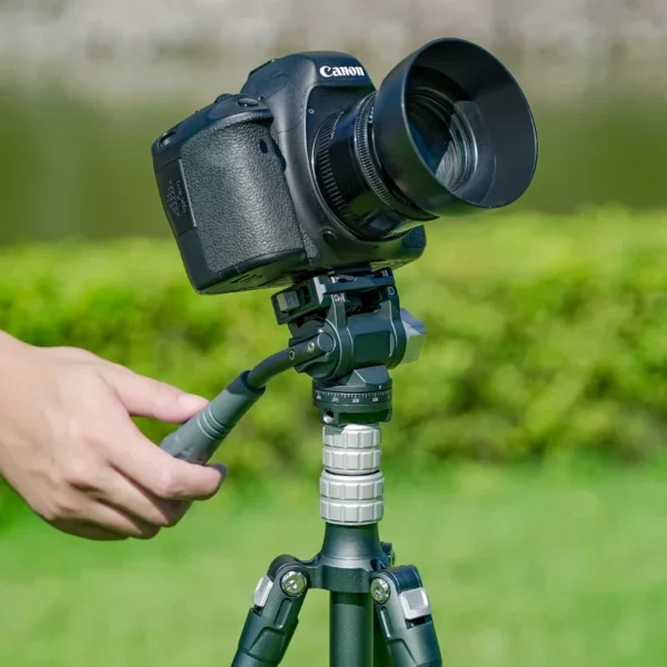 XILETU Aluminum Quick-Release Tripod with 360° Hydraulic Pan Head Perfect for DSLR & Mirrorless Cameras Outdoor Travel & Vlogs - Image 6