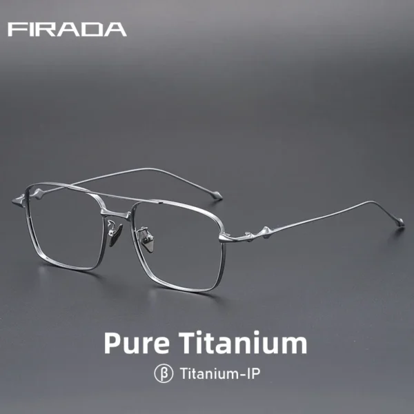 FIRADA 2025 موضة النظارات المريحة الرجعية الفاخرة التيتانيوم النقي Bifar البصرية وصفة طبية إطارات النظارات للرجال النساء 1911-C