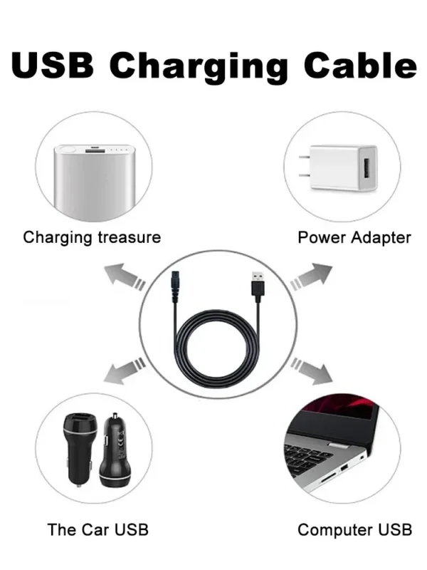 ⁦5V USB Charger For Philips Norelco Shaver S3000 Series S3208 S3109 S3108 S3209 S1118 S1213 S3202⁩ - الصورة ⁦4⁩