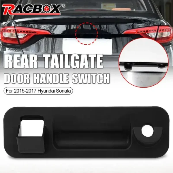 Outer Rear Tailgate Door Trunk Lid Lock Handle Switch for Hyundai Sonata 2015 2016 2017 Auto Parts Accessories Black 81260-C1010