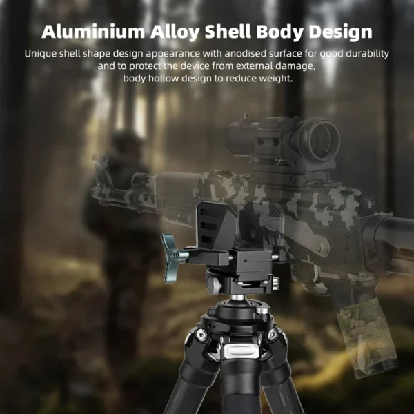 ⁦XILETU Saddle Rifle Mount Holder Clip Metal Gun Clip Rack for Hunting Tripod Gear Accessories (Adjustable)⁩ - الصورة ⁦6⁩