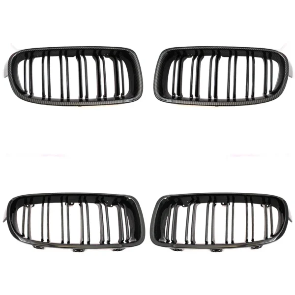 عالية الجودة ABS تصفيف السيارة الجبهة الكلى مصبغة المزدوج شرائح مصبغة لسيارات BMW F30 F31 F35 2012-2018 320i 325i 328i اكسسوارات السيارات - Image 3
