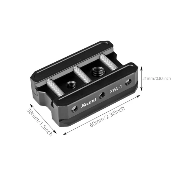 ⁦XILETU Picatinny Arca Swiss Plate Picatinny Convert to ARCA Quick Release Plate Rail Hunting Tripod Dovetail Mount Adapter⁩ - الصورة ⁦5⁩