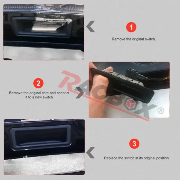 Auto Rear Door Boot Trunk Handle Lid Lock Release Switch for BMW E60 E70 E82 E88 E90 E93 51247118158 7118158 Accessories Replace - Image 4
