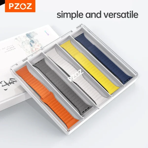 PZOZ Strap Case Plastic Box Storage For Apple Watch S9 S8 Strap Transparent Box Case Smart Watch Tiny Parts Accessories Bags - Image 6