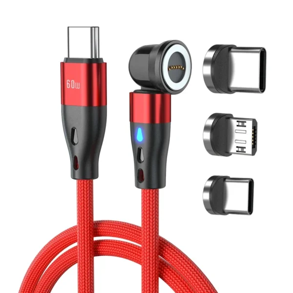 C TO C PD 60W Magnetic Charger for Samsung Galaxy C55 Xiaomi Redmi K70 Moto G55 Sharp Aquos R8s Doogee T30 Max Charging
