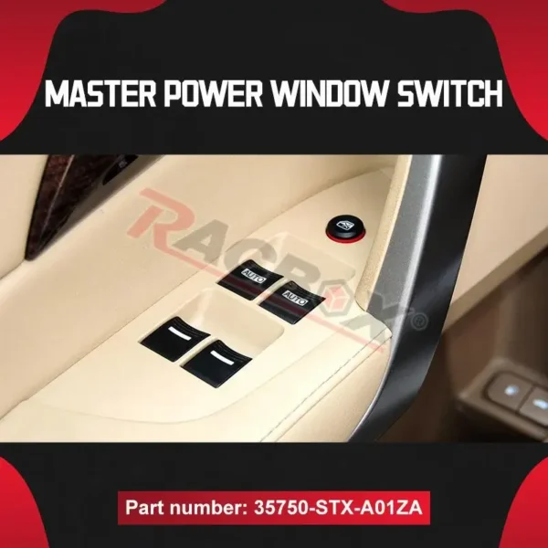 35750-STX-A01ZA Car Front Left Master Power Window Switch for Honda Acura MDX 2007-2013 Glass Lifting Up/Down Button Replacement - Image 2