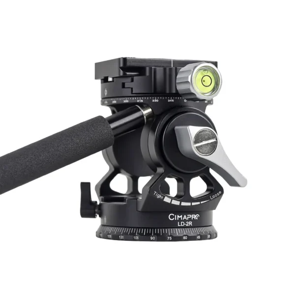 ⁦Cimapro LD-1S dual panoramic tripod head hydraulic oil video damping head is used for tripod tripod camera bracket mobile SLR⁩ - الصورة ⁦5⁩