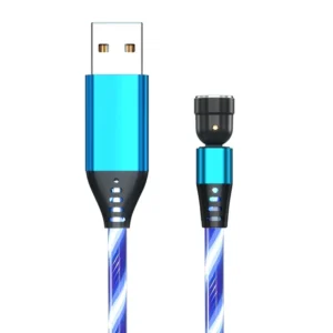 Luminous Magnetic Cable For Samsung Galaxy Tab A9 S23 Nothing Phone (2a) ZTE nubia Neo 2 itel P65 TCL NxtPaper 14 Charging<span> - </span>8G Blue No Plug, 2m