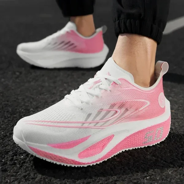 ⁦Unisex 2025 Full Carbon Plate Running Shoes Professional Marathon Racing Lightweight Bounce Cushion Breathable Sports Sneakers⁩ - الصورة ⁦4⁩