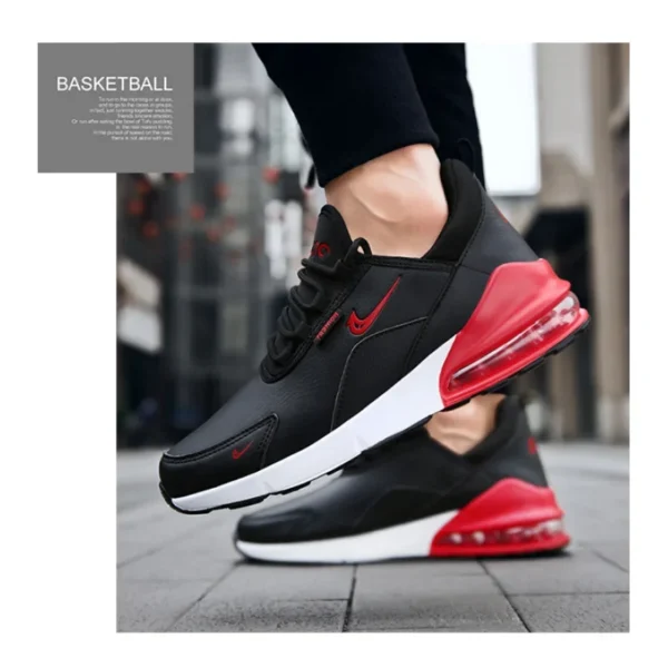 ⁦Leather Running Shoes for Men Casual Sports Sneakers Original Walking Jogging Air Cushion Male Trainers 2025 Big Size 45 46 47⁩ - الصورة ⁦5⁩