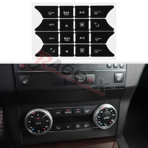 Car Center Console Button Repair Stickers Set for Mercedes Benz C-Class SLK CLS SL GLK A B E-Class W204 C204 W218 W212 W176 W246 - Image 3