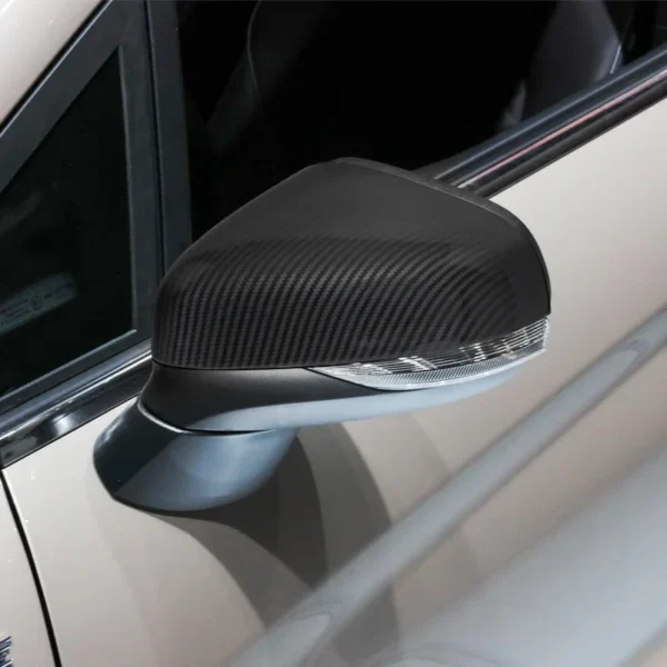 Carbon Fiber /Glossy Black Side Wing Rear View Mirror Cover Cap for Ford Fiesta MK8 Puma 2018 2019 2020 2021 2022 2023 2024 - Image 5