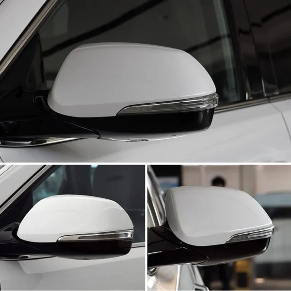 Car Door Side Wing Rearview Mirror Cover Cap White Black for Hyundai Santa Fe XL 2017 2018 2019 2020 w/Turn Signal Light Replace - Image 6