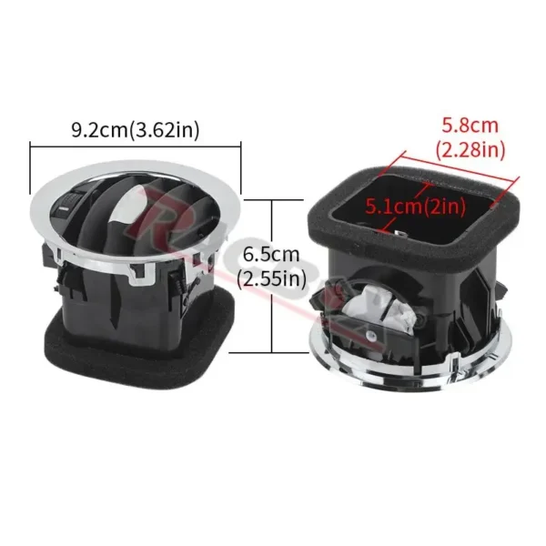 Car Interior Air Vent Grille 13417363 for Opel Corsa D Adam Dashboard Air Conditioner Outlet for Vauxhall 2201099 Black/Chrome - Image 2
