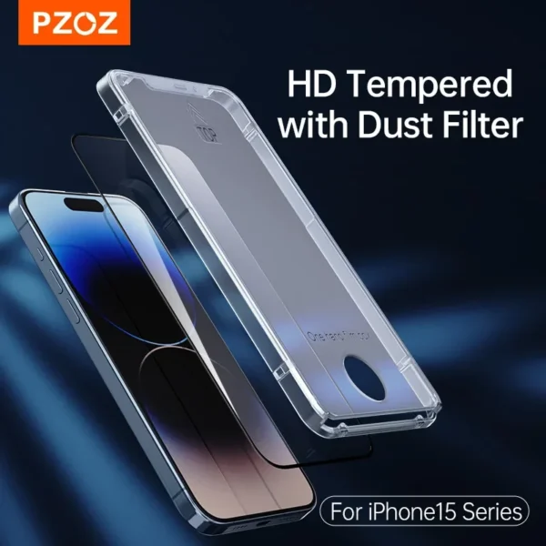 PZOZ Tempered Glass For iPhone 16 Pro Max Screen Protector For iPhone15 Pro Max Full Cover Tempered Film Protective Glass Clear - Image 2