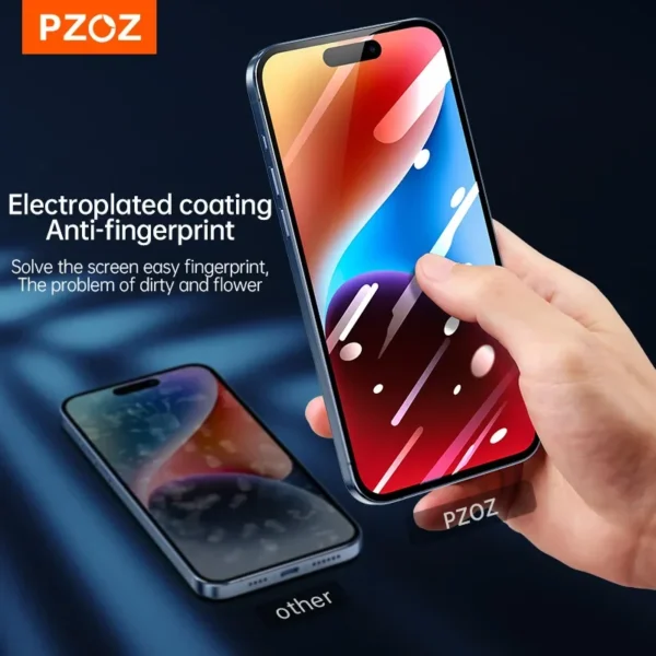 PZOZ Tempered Glass For iPhone 16 Pro Max Screen Protector For iPhone15 Pro Max Full Cover Tempered Film Protective Glass Clear - Image 4