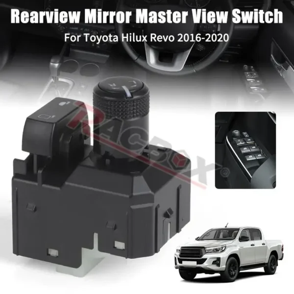 183712 Folding Wing Rearview Mirror Master View Adjustment Switch Knob Right For Toyota Hilux Revo 2016 2017 2018 2019 2020 RHD - Image 2