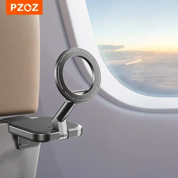 PZOZ Alloy Foldable Car Phone Holder for MagSafe 360° Adjustable Magnetic Car Mount Stand for iPhone 15 14 13 12 Pro Max - Image 6