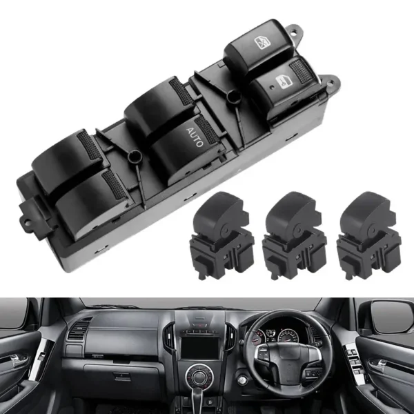 8981922511 Car Right Master Window Switch for Isuzu D-Max Dmax MU-X 2012 2013 2014 2015 2016 2017 2018 2019 4-Door 8-97417004-0