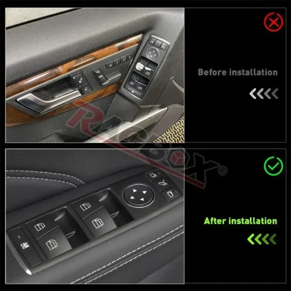 Car Center Console Button Repair Stickers Set for Mercedes Benz C-Class SLK CLS SL GLK A B E-Class W204 C204 W218 W212 W176 W246 - Image 5