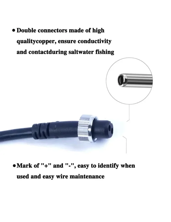 ⁦9.8FT 300cm Power Cable For Miya CZ-30 20 15 10SP US-9s CAC-5SC AC-3JPC AT-5S Epoch Command Electric Fishing Reels Power Cord⁩ - الصورة ⁦6⁩