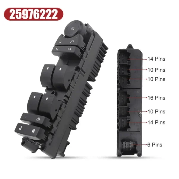 Car Left Master Power Window Switch 25976222 for Chevrolet Escalade Avalanche Silverado Suburban Tahoe for GMC Sierra Yukon LHD - Image 4