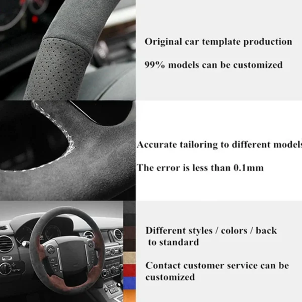 ل BMW M الرياضة F10 F12 F30 F32 F34 F45 F22 F39 F15 F16 F25 F26 عجلة توجيه سيارة لينة أغطية جلد الغزال - Image 5