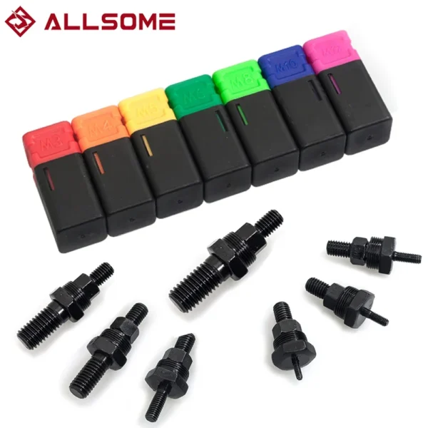 ALLSOME المبرشم بندقية جزء الخيوط مغزل استبدال ل اليد الجوز برشام متري M3-M12 HT2775 +