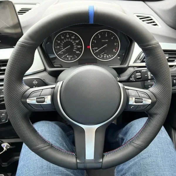 عجلة توجيه سيارة جديلة غطاء الجلود الاصطناعية ل BMW F87 M2 F80 M3 F82 M4 M5 F12 F13 M6 F85 X5 M F86 F33 X6 M F30 M الرياضة - Image 3