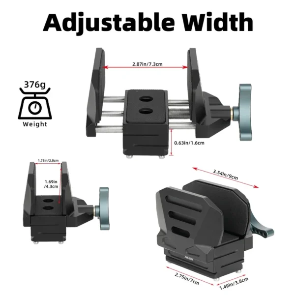 ⁦XILETU Saddle Rifle Mount Holder Clip Metal Gun Clip Rack for Hunting Tripod Gear Accessories (Adjustable)⁩ - الصورة ⁦5⁩