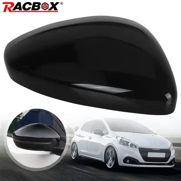Side Door Wing Rearview Mirror Cover Cap for Peugeot 208 2008 2012-2019 for Citroen C3 2016-2020 Exterior Rear View Mirror Case