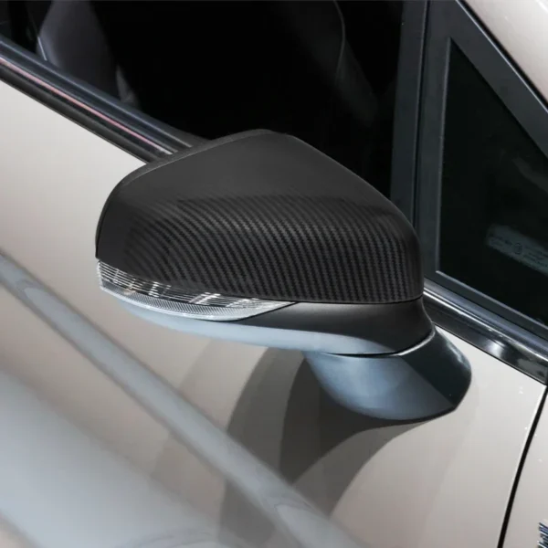 Side Wing Rear View Mirror Cover Cap Glossy Black/Carbon Fiber Style for Ford Fiesta MK8 Puma 2018 2019 2020 2021 2022 2023 2024 - Image 6